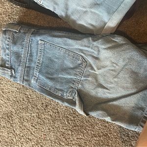 high waisted denim shorts